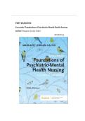 Test Bank for Varcarolis' Foundations of Psychiatric-Mental Health Nursing A Clinical Approach 10th Edition by Margaret Jordan Halter