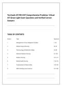 Test bank ATI RN VATI Comprehensive Predictor&colon; Virtual ATI Green Light Exam Questions and Verified Correct Answers