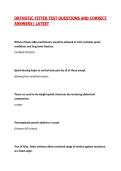 ORTHOTIC FITTER TEST QUESTIONS AND CORRECT ANSWERS&vert; LATEST