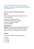 NUR 254 Exam 2 Postpartum Nursing Questions and Answers 2026 &vert; Galen College&NewLine;
