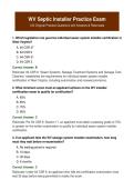 WV Septic Installer Practice Exam &ndash; 120 Questions & Answers