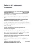  California ARF Administrator Examination Latest &lpar;2026&sol;2027&rpar; Verified Answers by Experts&NewLine;