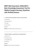 BKAT Med-Surg Practice Test&NewLine;