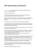 ARF Administrator Certification &lpar;2026&sol;2027&rpar; Questions with Detailed Verified Answers&NewLine;