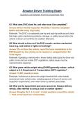 Amazon Driver Training Exam&NewLine;Questions and Detailed Answers&vert; Guaranteed Pass&NewLine;