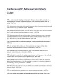 California ARF Administrator Study Guide Latest &lpar;2026&sol;2027&rpar; Verified Answers by Experts