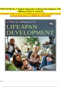A Topical Approach to Lifespan Development 11th Edition Test Bank by John W&period; Santrock &vert; Chapters 1&ndash;17