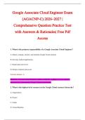 Google Associate Cloud Engineer Exam &NewLine;&lpar;AGACNP-C&rpar; 2026&ndash;2027 &vert; &NewLine;Comprehensive Question Practice Test &NewLine;with Answers & Rationales&vert; Free Pdf &NewLine;Access