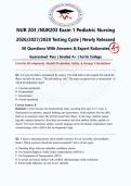 NUR 203 &sol;NUR 203 Exam 1 &vert; Pediatric Nursing &vert;  2026&sol;2027&sol;2028 &vert; Newly Released &vert; Actual Exam &vert; 50 Q&A with Expert Rationales &vert; Fortis College &vert; Guaranteed Pass - A&plus; Graded&NewLine;&NewLine;
