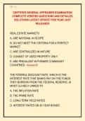 CERTIFIED GENERAL APPRAISER EXAMINATION &NewLine;COMPLETE VERIFIED QUESTIONS AND DETAILED &NewLine;SOLUTIONS LATEST UPDATE THIS YEAR JUST &NewLine;RELEASED