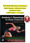 Test Bank for Anatomy & Physiology for Health Professions&colon; An Interactive Journey&comma; 4th Edition &vert; Bruce J&period; Colbert &vert; Chapters 1&ndash;19 Complete &vert; Verified Answers