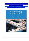 Accounting&colon; What the Numbers Mean&comma; 13th Edition &vert; David Marshall &vert; Solution Manual &semi; Complete Chapters 1&ndash;16 Solutions &colon; Comprehensive Exam Preparation