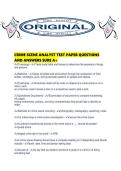 CRIME SCENE ANALYST TEST PAPER QUESTIONS AND ANSWERS SURE A&period;pdf