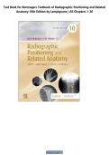 Test Bank For Bontragers Textbook of Radiographic Positioning and Related Anatomy&comma; 10th Edition by John Lampignano&comma; Leslie E&period; Kendrick