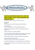 CERTIFIED REGISTERED NURSE FIRST ASSISTANT CRNFA CORRECT STUDY GUIDE QUESTIONS AND