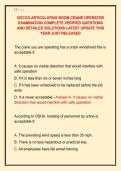 NCCCO ARTICULATING BOOM CRANE OPERATOR &NewLine;EXAMINATION COMPLETE VERIFIED QUESTIONS &NewLine;AND DETAILED SOLUTIONS LATEST UPDATE THIS &NewLine;YEAR JUST RELEASED