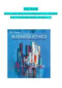 Test Bank for Business Ethics&colon; Ethical Decision Making and Cases&comma; 13th Edition &vert; O&period; C&period; Ferrell & John Fraedrich &vert; Chapters 1&ndash;12 Complete &vert; 2026 Exam Prep