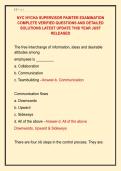NYC NYCHA SUPERVISOR PAINTER EXAMINATION &NewLine;COMPLETE VERIFIED QUESTIONS AND DETAILED &NewLine;SOLUTIONS LATEST UPDATE THIS YEAR JUST &NewLine;RELEASED