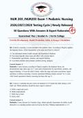 NUR 203 &sol;NUR 203 Exam 1 &vert; Pediatric Nursing &vert; 2026&sol;2027&sol;2028 &vert; Newly Released &vert; Actual Exam &vert; 50 Q&A with Expert Rationales &vert; Fortis College &vert; Guaranteed Pass - A&plus; Graded