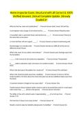 Home Inspector Exam&colon; Structural with all Correct & 100&percnt; Verified Answers &vert;Actual Complete Update &vert;Already Graded A&plus;