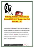 Activity Director Certification &lpar;ADC&rpar; 2026&sol;2027 &vert; 50&plus; Questions & Answers &vert; Gerontology&comma; Care Planning&comma; CMS&comma; QAPI & Management &vert; NCCAP