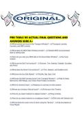 PRO TOOLS 101 ACTUAL FINAL QUESTIONS AND ANSWERS SURE A&period;pdf