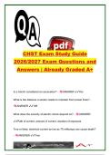 CHST Exam Study Guide 2026&sol;2027 &vert; 130&plus; Questions & Answers &vert; OSHA&comma; Fall Protection&comma; Electrical & Construction Safety &vert; BCSP