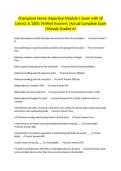 Champions Home Inspection Module 1 Exam with all Correct & 100&percnt; Verified Answers &vert;Actual Complete Exam &vert;Already Graded A&plus;