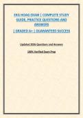 EKG HOAG EXAM &vert; COMPLETE STUDY GUIDE&comma; PRACTICE QUESTIONS AND ANSWERS
