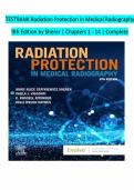 Test Bank For Radiation Protection in Medical Radiography &NewLine;9th Edition by Mary Alice Statkiewicz Sherer&comma; Paula J&period; Visconti&comma; E&period; Russell Ritenour&comma; Kelli Welch Haynes &vert; Chapters 1 - 14 &vert; Complete