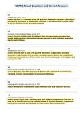 NCTRC Actual Questions and Correct Answers