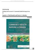 Test Bank - Stanhope and Lancasters Community Health Nursing in Canada&comma; 4th Edition &lpar;MacDonald&comma; 2022&rpar;&comma; Chapter 1-18 &vert; All Chapters