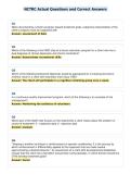 NCTRC Actual Questions and Correct Answers