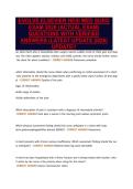 EVOLVE ELSEVIER HESI MED SURG&NewLine;EXAM 2026 &lpar;ACTUAL EXAM&rpar;&NewLine;QUESTIONS WITH VERIFIED&NewLine;ANSWERS &lpar;LATEST UPDATE 2026&rpar;&NewLine;UPDATE&excl;&excl;