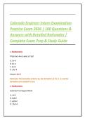 Colorado Engineer Intern Examination Practice Exam 2026 &vert; 100 Questions & Answers with Detailed Rationales &vert; Complete Exam Prep & Study Guide