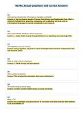 NCTRC Actual Questions and Correct Answers