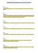 NCTRC Actual Questions and Correct Answers