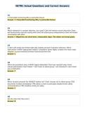NCTRC Actual Questions and Correct Answers