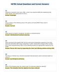NCTRC Actual Questions and Correct Answers