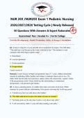 NUR203 &sol; NUR 203 Pediatrics Ultimate Exam  1 &vert; Bundle &lpar;2026&ndash;2028&rpar; &vert; 3-in-1 Premium Study Guides &vert; Graded A  Guaranteed Pass