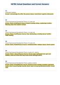 NCTRC Actual Questions and Correct Answers