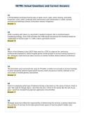 NCTRC Actual Questions and Correct Answers