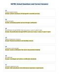 NCTRC Actual Questions and Correct Answers