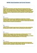NCTRC Actual Questions and Correct Answers