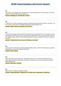 NCTRC Actual Questions and Correct Answers