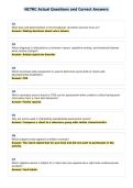 NCTRC Actual Questions and Correct Answers