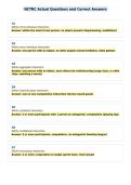 NCTRC Actual Questions and Correct Answers