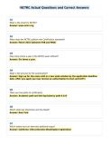 NCTRC Actual Questions and Correct Answers