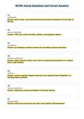 NCTRC Actual Questions and Correct Answers