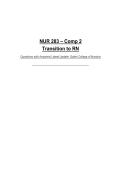 NUR 283 &ndash; Comp 2&NewLine;Transition to RN&NewLine;Questions with Answers&vert; Latest Update- Galen College of Nursing&NewLine;